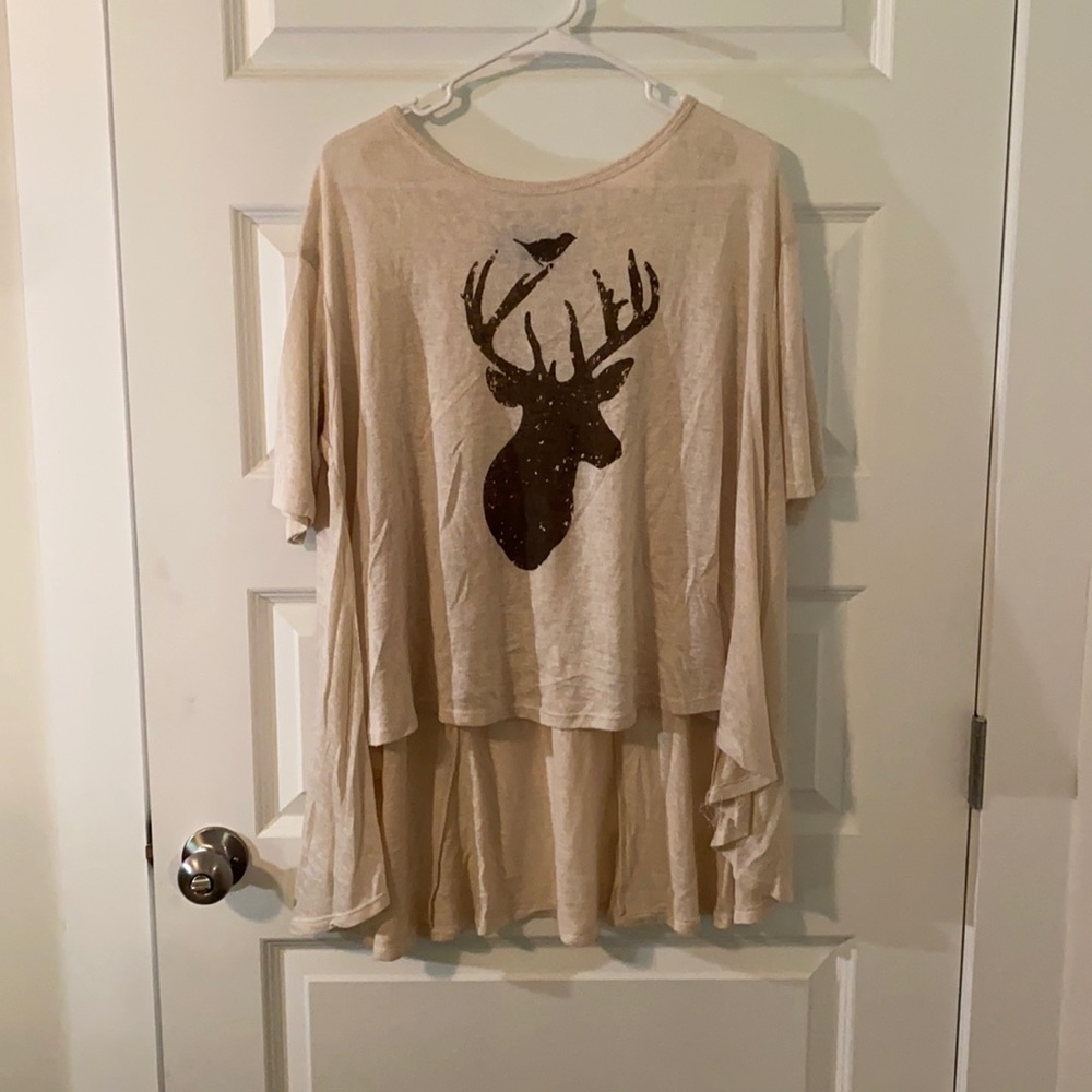 Judith March crocheted back shirt